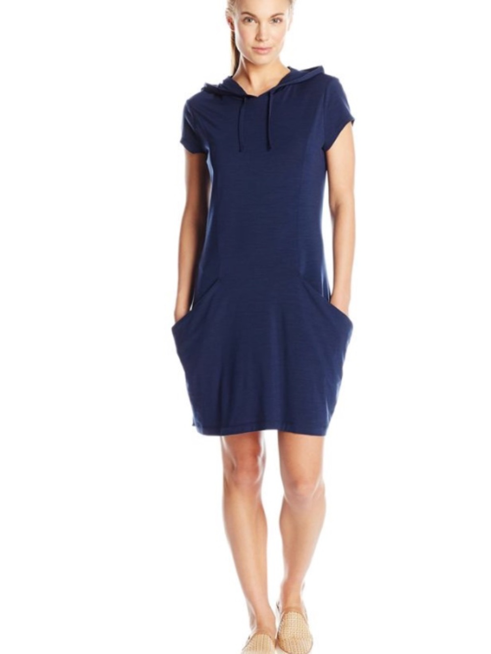 Icebreaker Cool-Lite Yanni Hooded Navy Blue Dress Size S